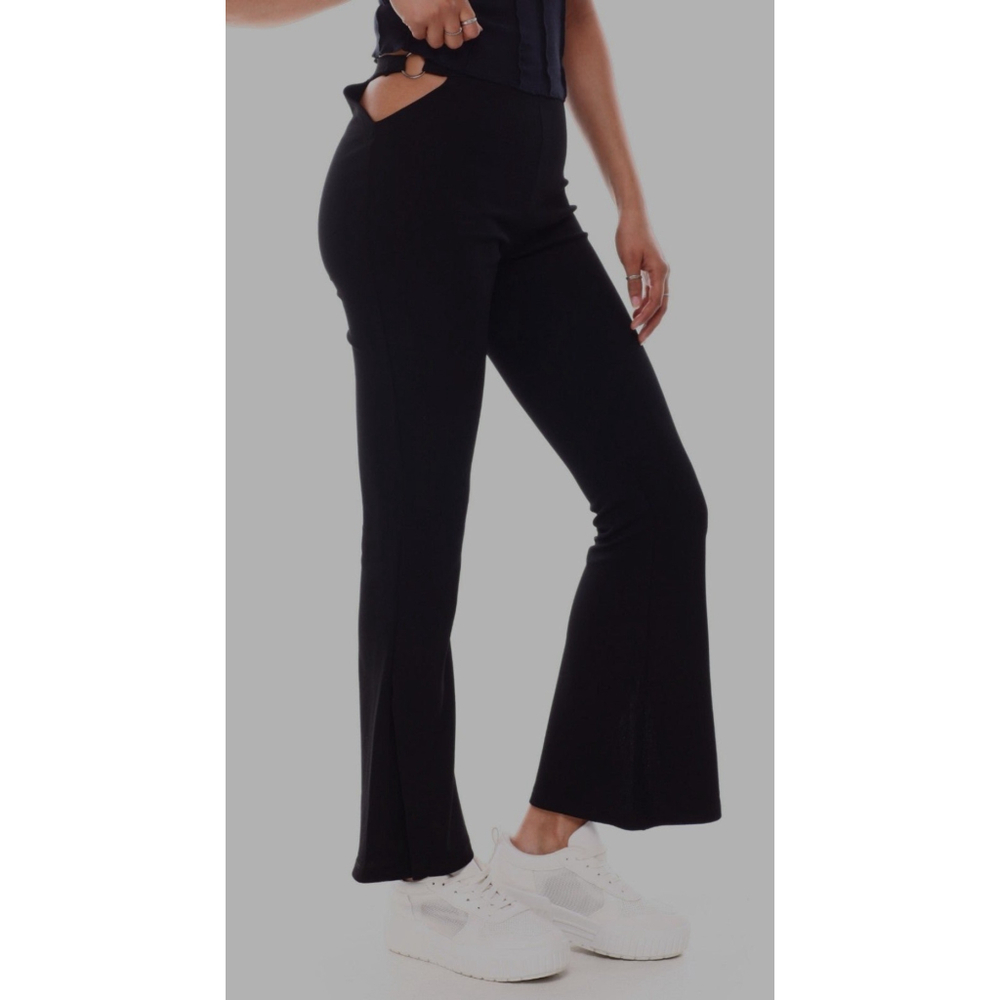 Full Length High Rise Pant W/Side Slit & O-Ring - Picture 4 of 5